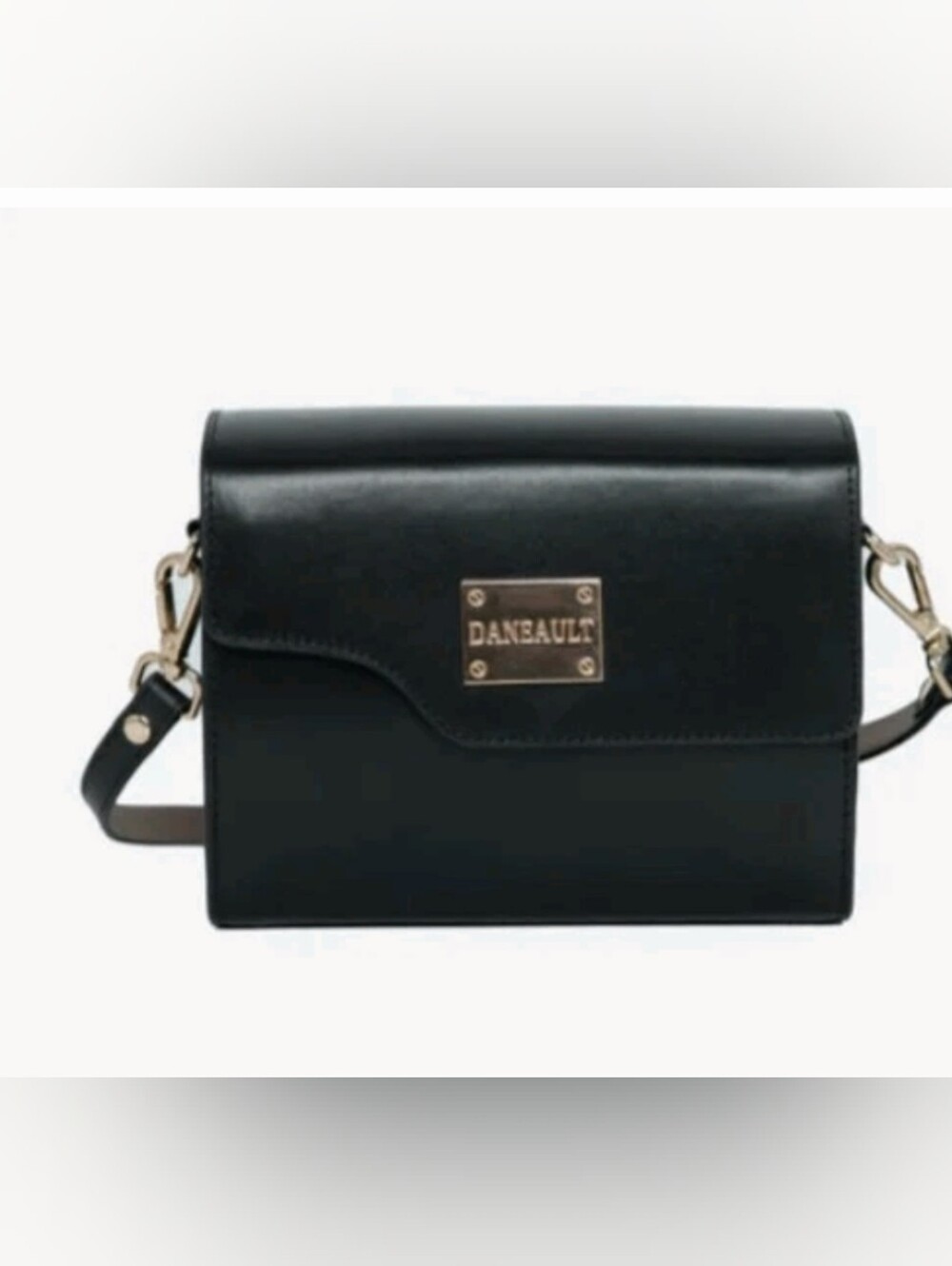 DANESULT ROBBIE Reversible Leather Handbag Black/Taupe NWT